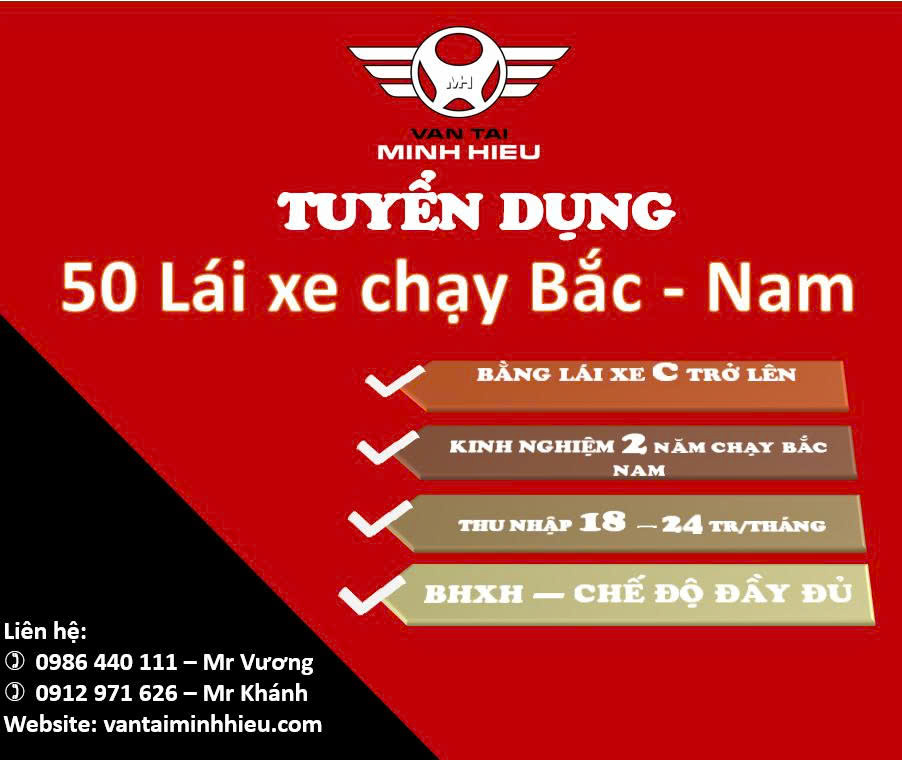 CẦN TUYỂN 50 TÀI XẾ XE TẢI